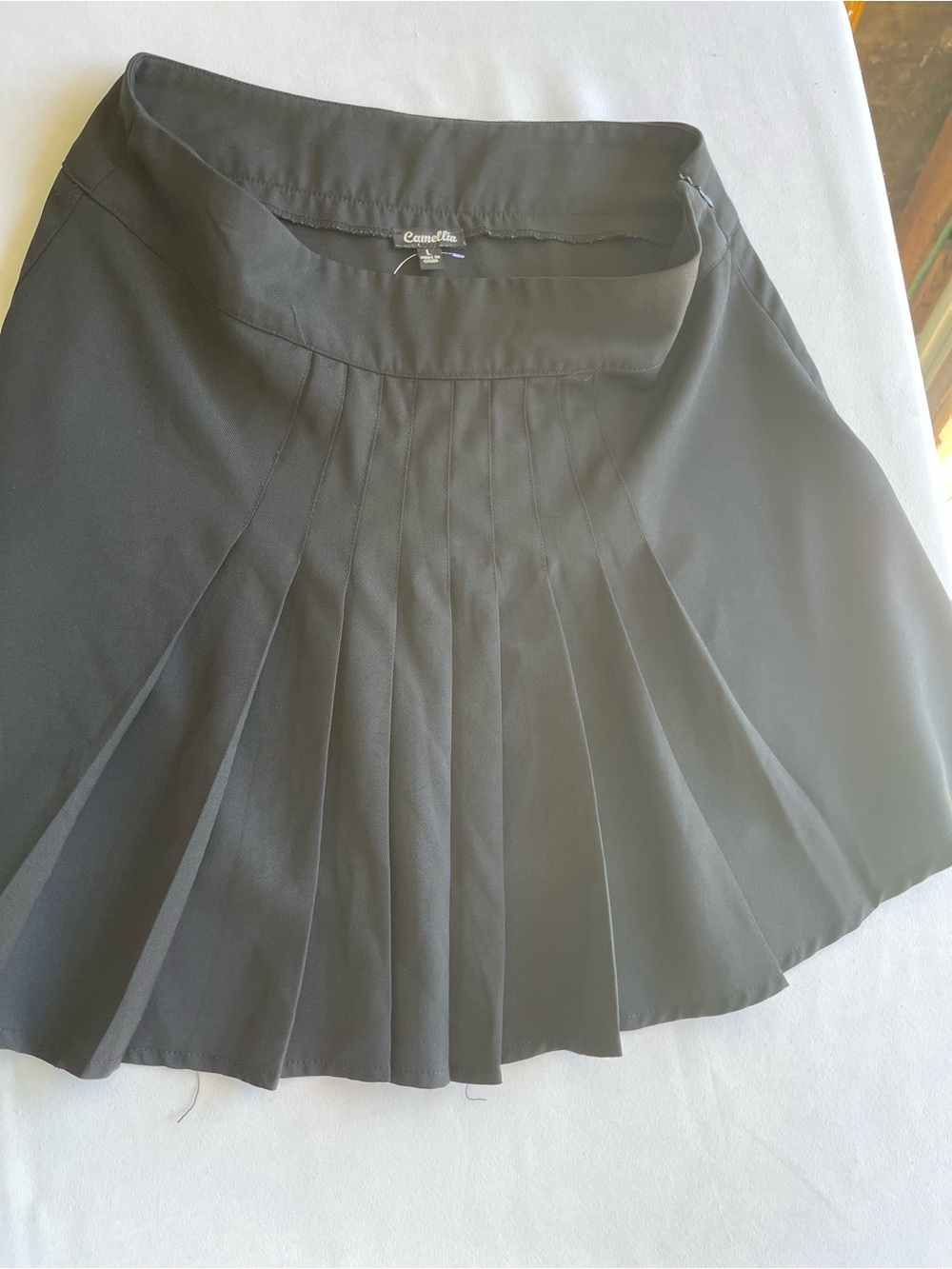 Women's Black Pleated Mini Skirt - Versatile Everyday Style - Picture 6 of 7